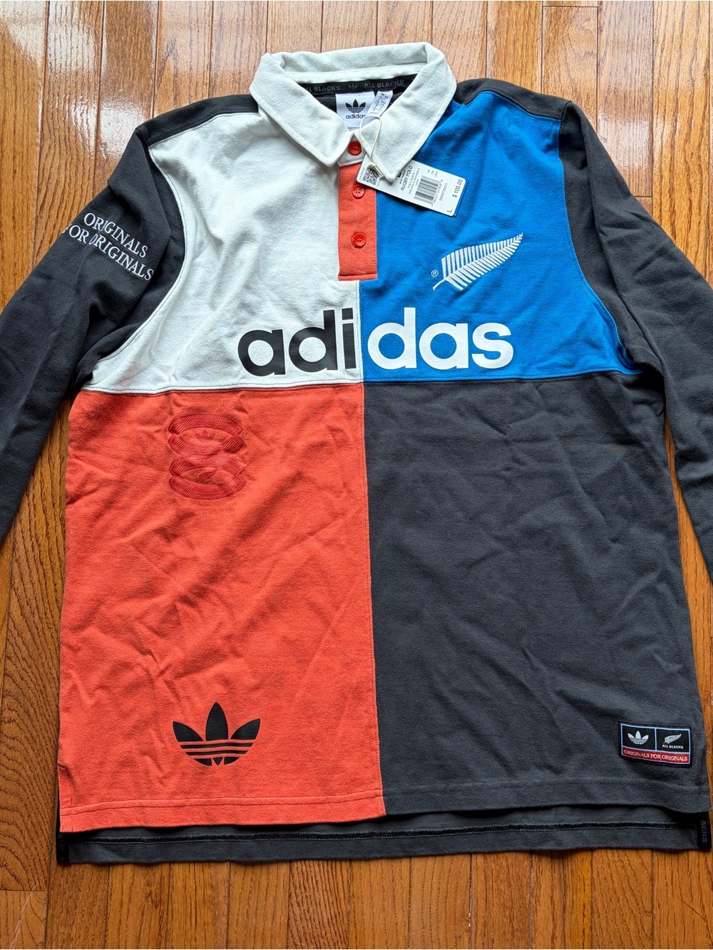 NEW! Adidas Originals x All Blacks Heritage Rugby Shirt Sz. L Mens KG4638*